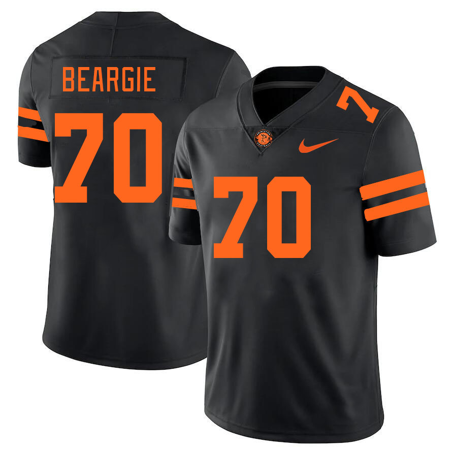 Men-Youth #70 Will Beargie Princeton Tigers 2023 College Football Jerseys Stitched Sale-Black